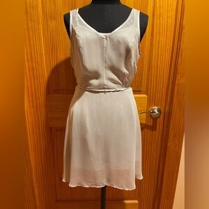 Wedding Grey sheer dress with matching silky slip